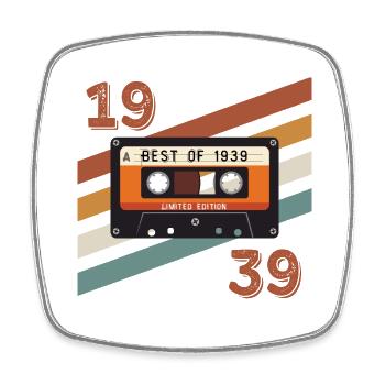 1939 rétro vintage anniversaire - Magnet carré - blanc - Devant