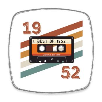 1952 rétro vintage anniversaire - Magnet carré - blanc - Devant