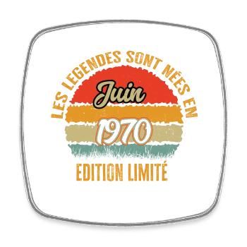 Légendes sont née en Juin 1970 édition limitée - Magnet carré - blanc - Devant