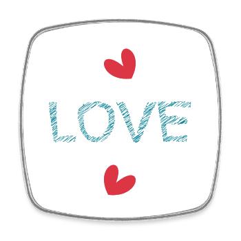 LIEBE. ICH HABE GERADE GEHEIRATET. Junggesellinnenabschied. HEILIGER VALENTINSTAG. PAAR. - Viereckiger Kühlschrankmagnet - Weiß - Vorne
