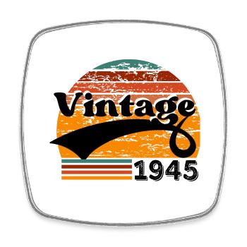 Vintage 1945 - Magnet carré - blanc - Devant
