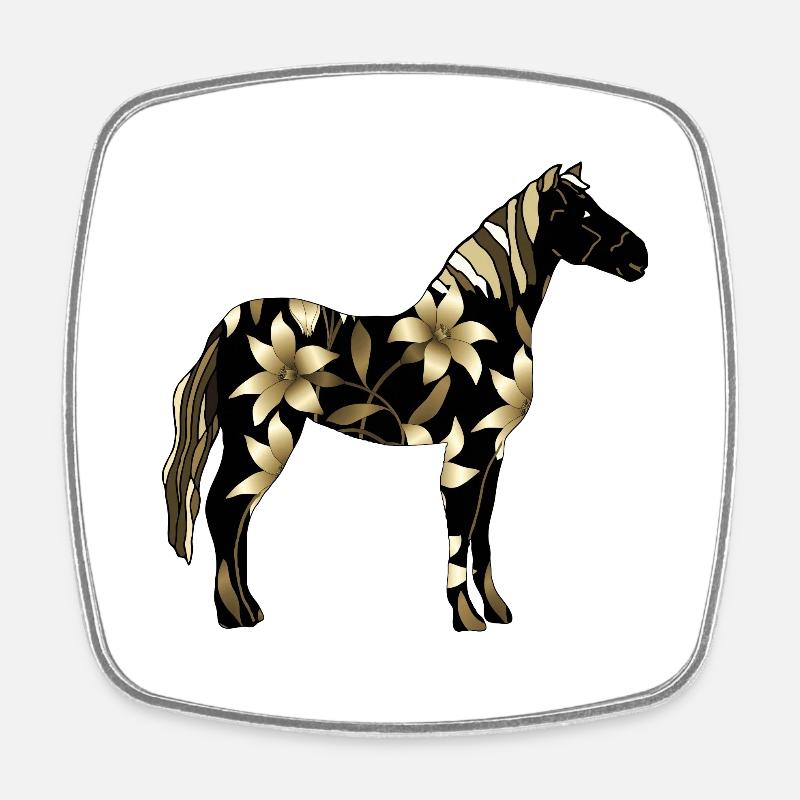 Horse - Square fridge magnet - white