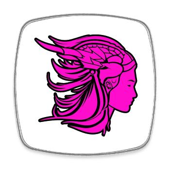 Viking Woman Viking Warrior - Square fridge magnet - white - Front