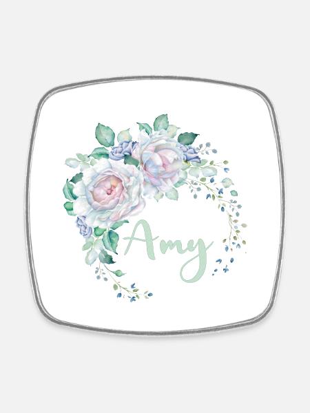 Für Amy - Viereckiger Kühlschrankmagnet - Weiß