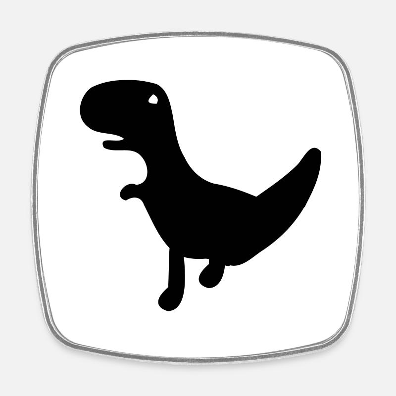 The Dino from Cactus Run - Square fridge magnet - white