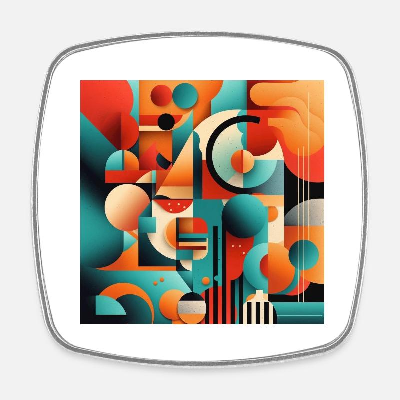 Forme d’art abstrait - Magnet carré - blanc
