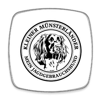 Kleiner Münsterländer Jagdgebrauchshund Jagdhund - Viereckiger Kühlschrankmagnet - Weiß - Vorne