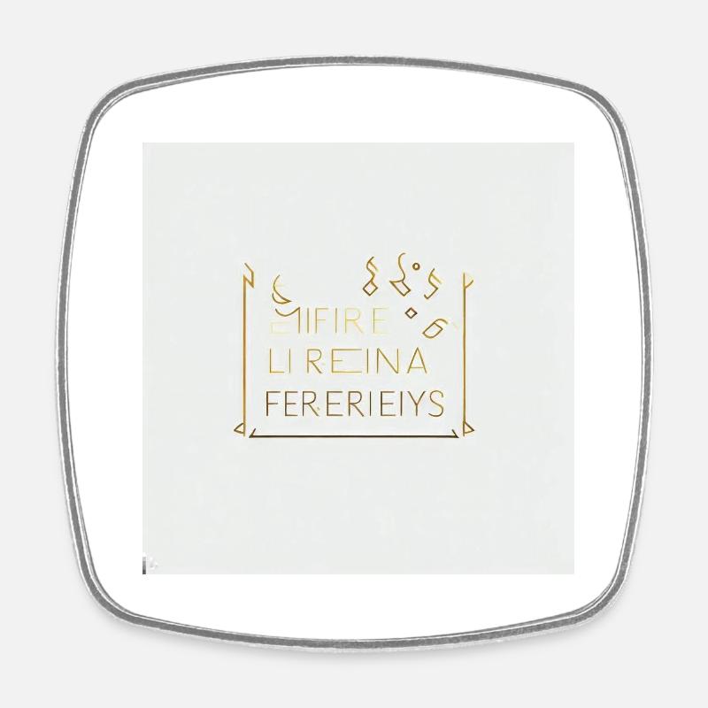 Clear lienia - Square fridge magnet - white