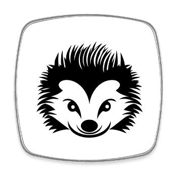 Igel Wald Stachelig Tier - Viereckiger Kühlschrankmagnet - Weiß - Vorne