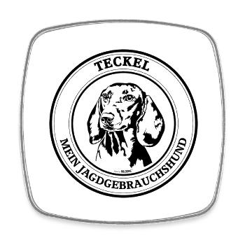 Teckel Jagdgebrauchshund Jagdhund Hunde Wilsigns - Viereckiger Kühlschrankmagnet - Weiß - Vorne