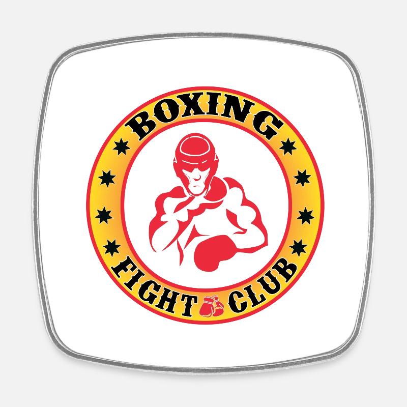 Conception de club de combat de boxe - Magnet carré - blanc