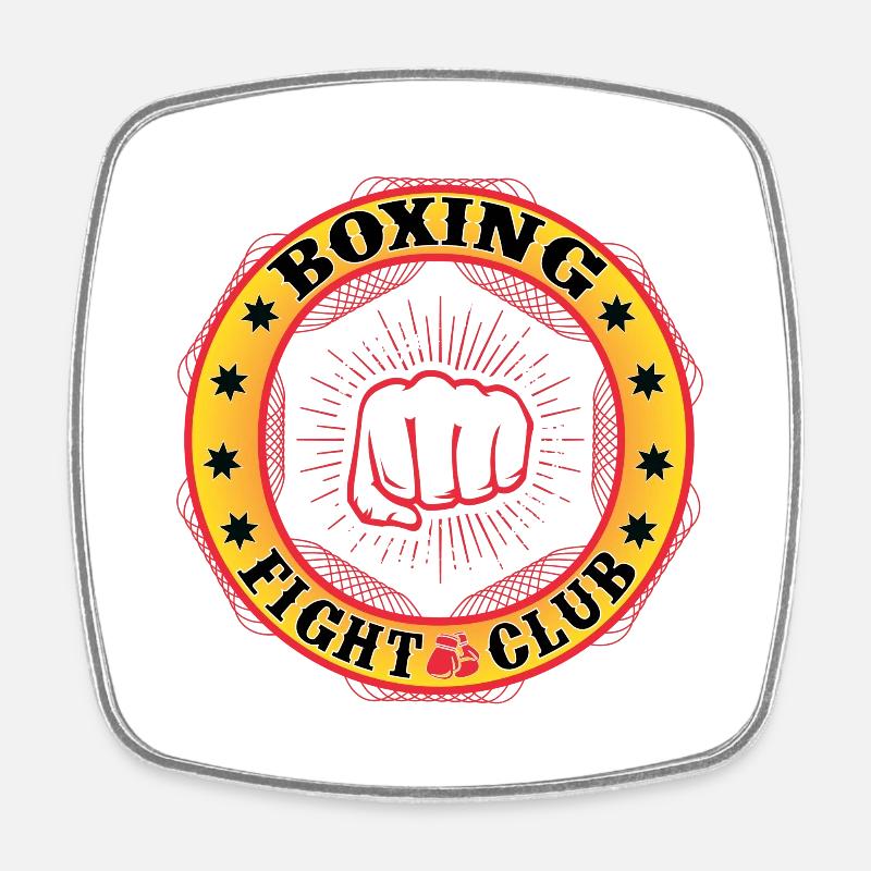 Conception de club de combat de boxe - Magnet carré - blanc