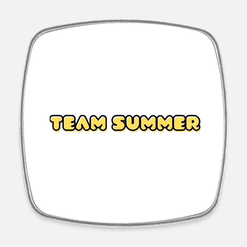 TEAM SUMMER - Magnet carré - blanc