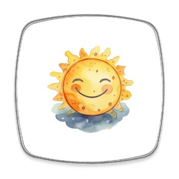 sunshine - Square fridge magnet - white - Front