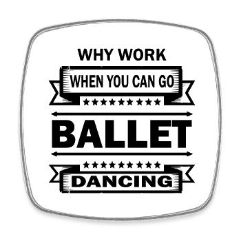 Dancing Dance Music - Square fridge magnet - white - Front