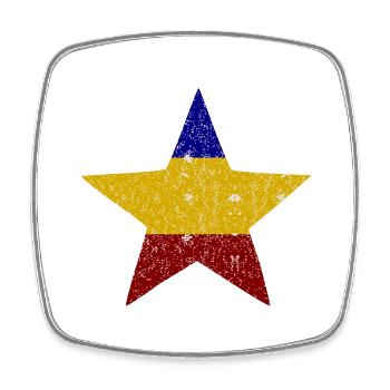 Stars of Romania - Viereckiger Kühlschrankmagnet - Weiß - Vorne