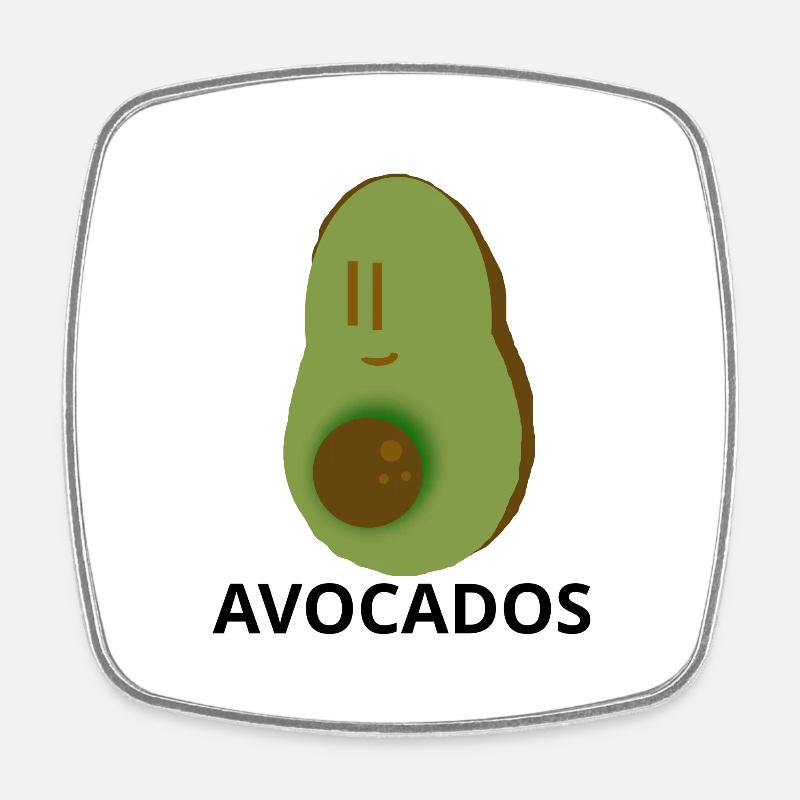 AVOCADO - Square fridge magnet - white