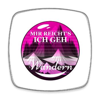Mir reichts ich geh Wandern Berge Purpink Style - Viereckiger Kühlschrankmagnet - Weiß - Vorne