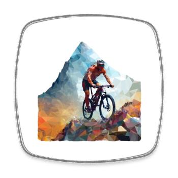 Mountain Bike - Square fridge magnet - white - Front