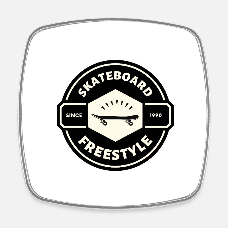 SKATE FREESTYLE X PLANCHE PROFIL - Magnet carré - blanc