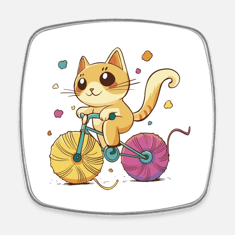 Nice kitten - Square fridge magnet - white