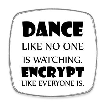 Dancing Dance Music - Square fridge magnet - white - Front