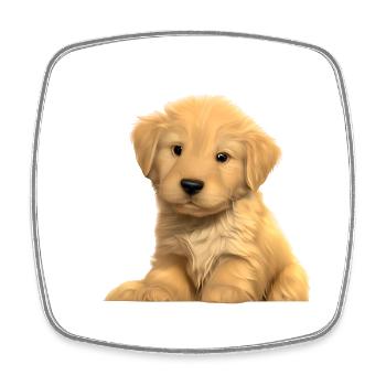 Chiot Golden Retriever Chien Propriétaire Chiens - Magnet carré - blanc - Devant