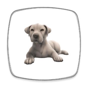 Labrador Retriever Labrador Propriétaire Chiot - Magnet carré - blanc - Devant