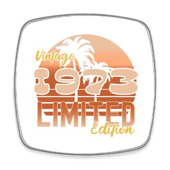 Vintage 1973 Limited Edition - Viereckiger Kühlschrankmagnet - Weiß - Vorne