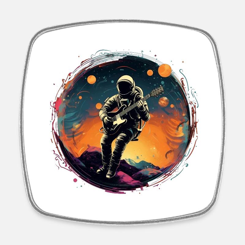 Music from space 2 - Square fridge magnet - white