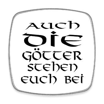 auch die götter II - Viereckiger Kühlschrankmagnet - Weiß - Vorne