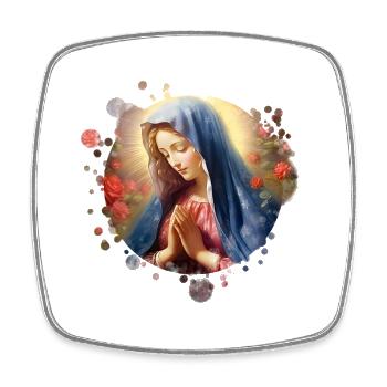 Sainte Marie Marie Vierge Marianne Vierge Marie Sainte - Magnet carré - blanc - Devant