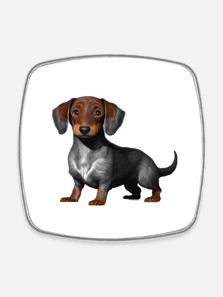 Dachshund Hund Hundehalter Dackelwelpe Hunde - Viereckiger Kühlschrankmagnet - Weiß