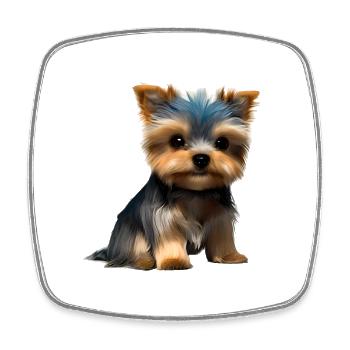 Hundewelpe Yorkshire Terrier Hund Hundehalter - Viereckiger Kühlschrankmagnet - Weiß - Vorne