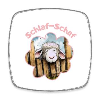 Schlaf-Schaf einfach zum Träumen - Viereckiger Kühlschrankmagnet - Weiß - Vorne