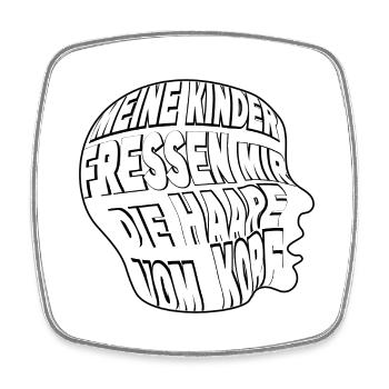 Meine Kinder fressen mir die Haare vom Kopf - Viereckiger Kühlschrankmagnet - Weiß - Vorne