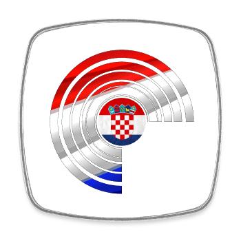 Kroatien hrvatska kroatien hrv reisen europa zagreb - Viereckiger Kühlschrankmagnet - Weiß - Vorne