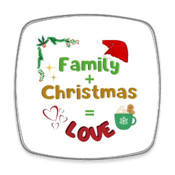 Christmas Design - Square fridge magnet - white - Front