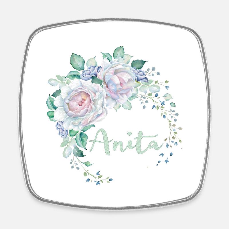 Para Anita - Imán de nevera cuadrado - blanco