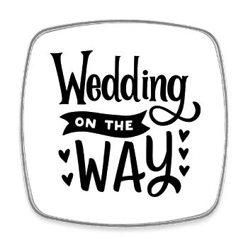 Wedding on the way - Viereckiger Kühlschrankmagnet - Weiß - Vorne