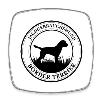Border Terrier Jagdgebrauchshund Jagdhund Wilsigns - Viereckiger Kühlschrankmagnet - Weiß - Vorne