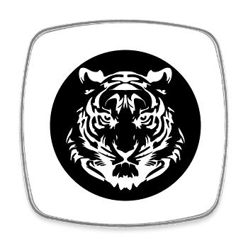 tiger - Square fridge magnet - white - Front
