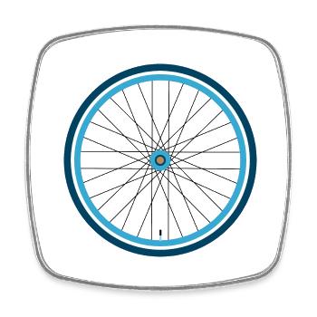Fahrrad - Viereckiger Kühlschrankmagnet - Weiß - Vorne
