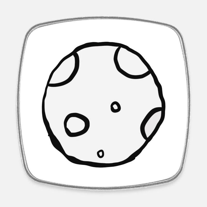 Meteorite - Square fridge magnet - white