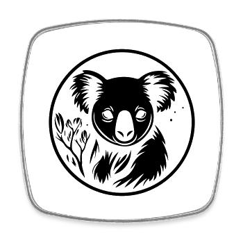 Koala - Magnet carré - blanc - Devant