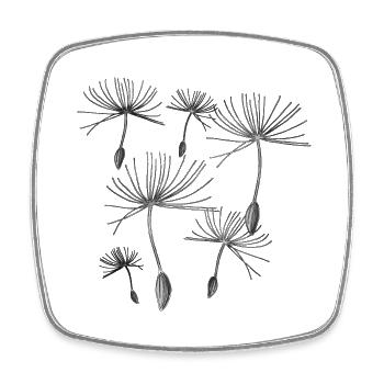 Dandelions - Square fridge magnet - white - Front