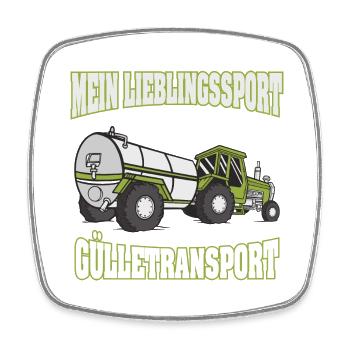 Mein Lieblingssport Gülletransport Bauer Landwirt - Viereckiger Kühlschrankmagnet - Weiß - Vorne
