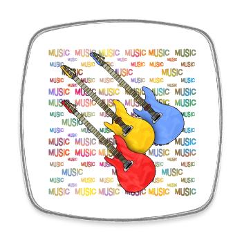 Guitars - Square fridge magnet - white - Front