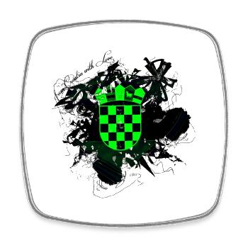 Croatia hrvatska croatia hrv travel europe zagreb - Square fridge magnet - white - Front