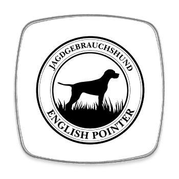 English Pointer Jagdgebrauchshund Hunde Wilsigns - Viereckiger Kühlschrankmagnet - Weiß - Vorne